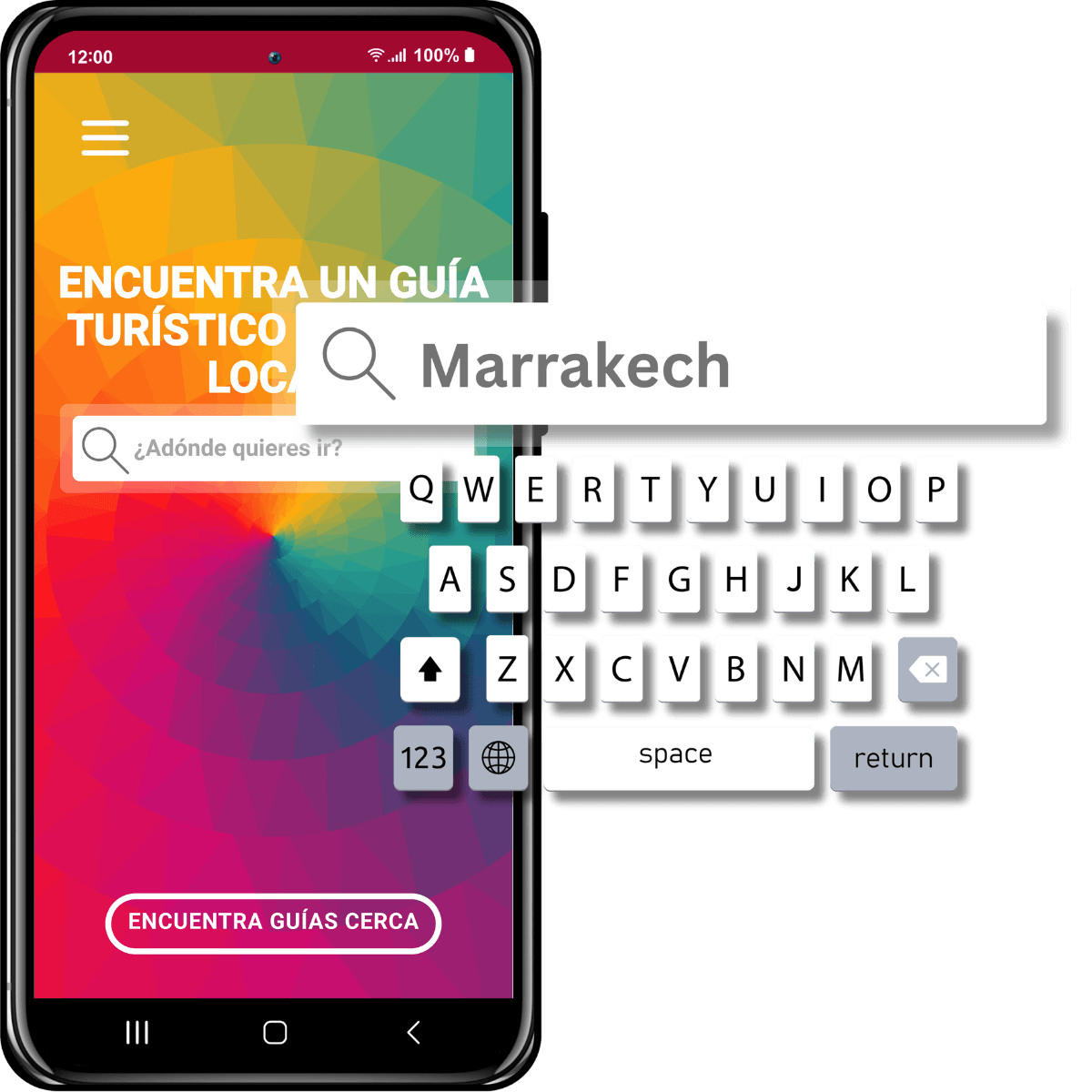 Empiece a escribir el nombre de la ciudad de destino (por ejemplo, Marrakech) en el campo de búsqueda: