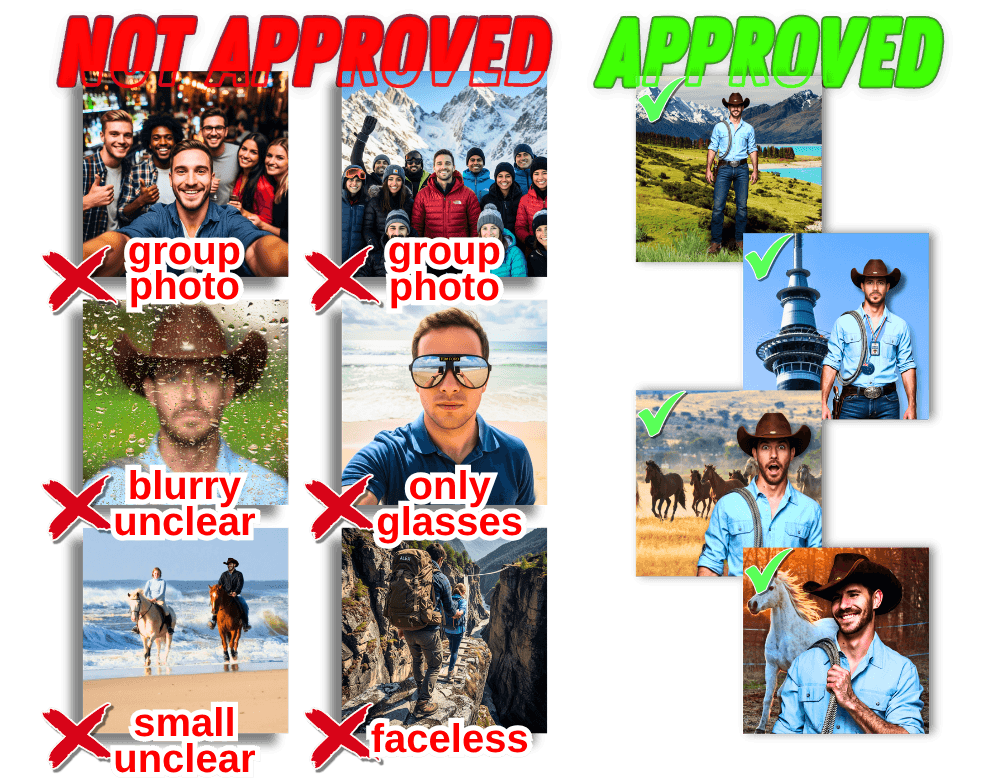 examples of bad and good avatar photos