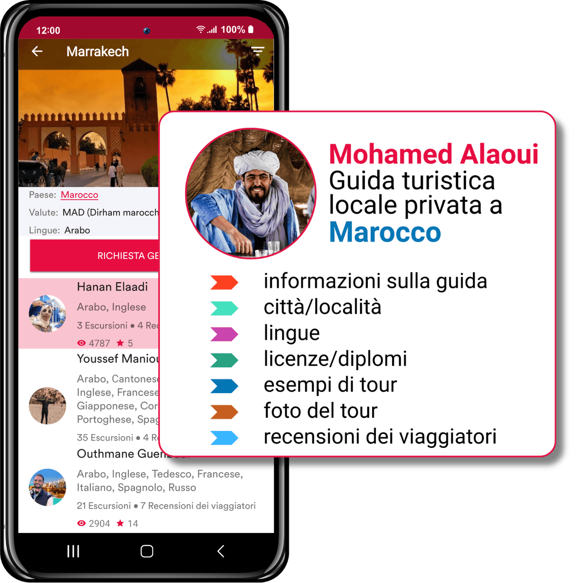 Esplora i profili delle guide turistiche: leggi descrizioni, itinerari e recensioni di altri viaggiatori.