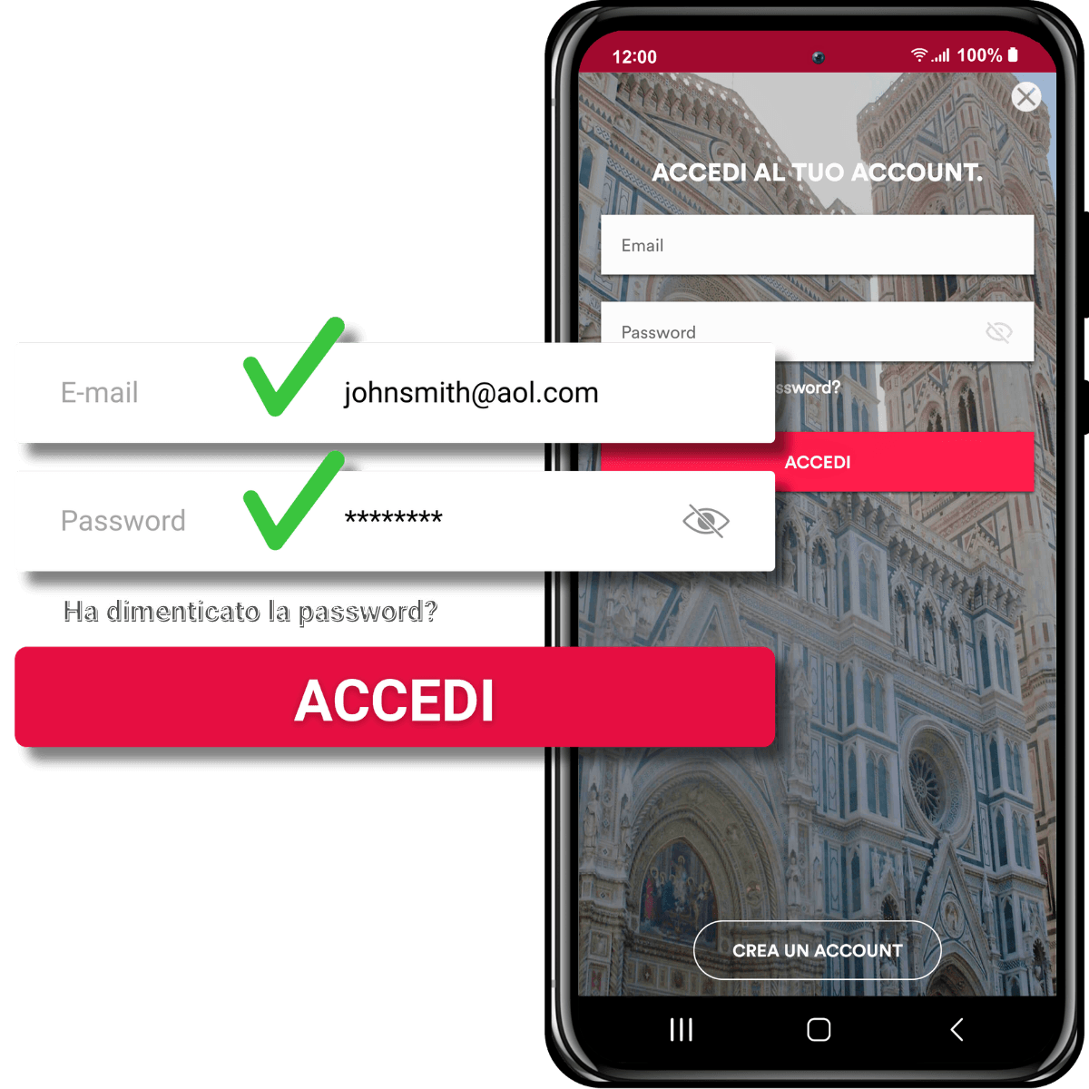 Accedi al tuo account turista su www.pg.world/ita