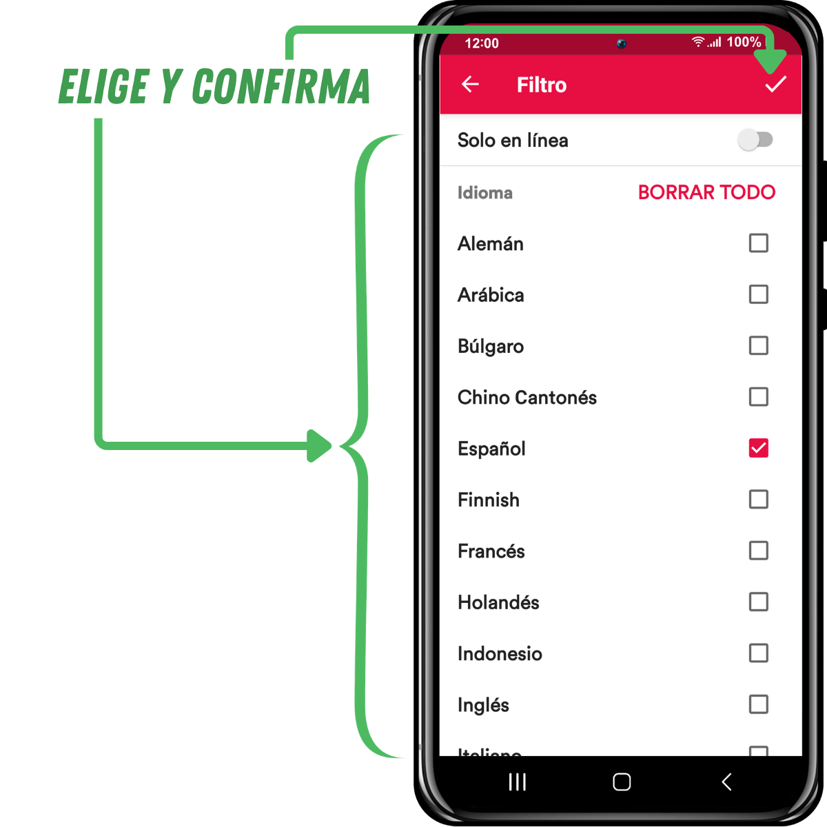 Limita la lista añadiendo un filtro por tu idioma preferido: